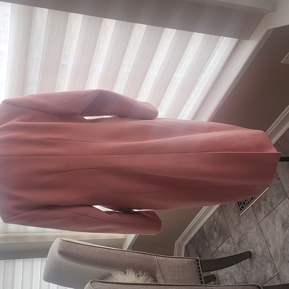 EXPRESS WOOL BLEND PINK STRUCTURED LINED COAT EUC… - image 7